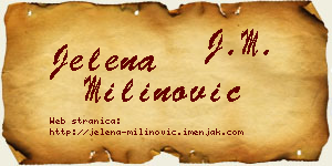 Jelena Milinović vizit kartica